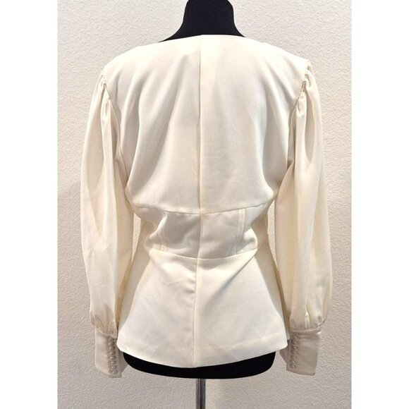 Lavish Alice Puff Sleeve Corset Top in White Size US 12 - Picture 4 of 16